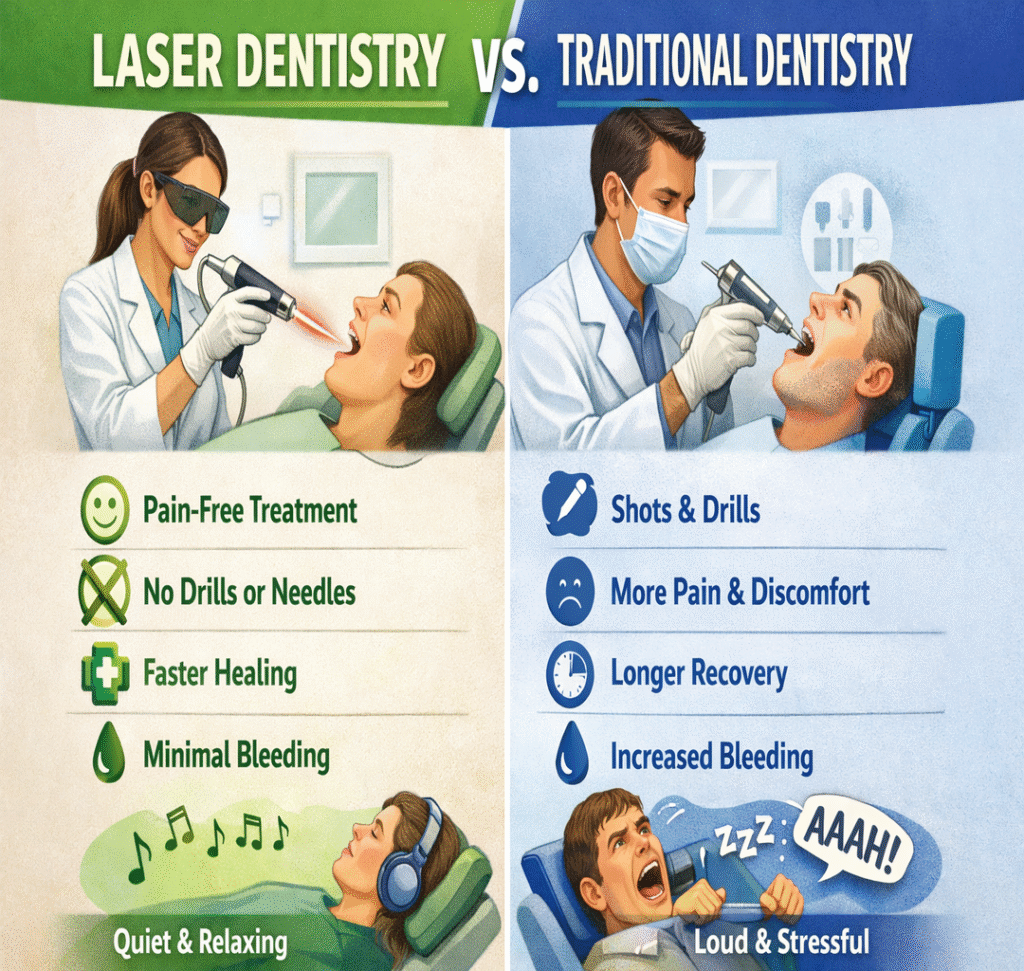 Laser dentistry vs traditional dentistry