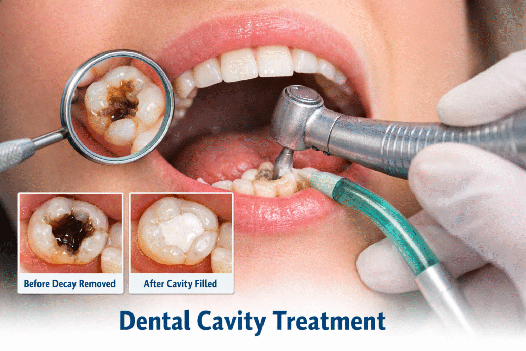 Dental cavities: causes, treatment