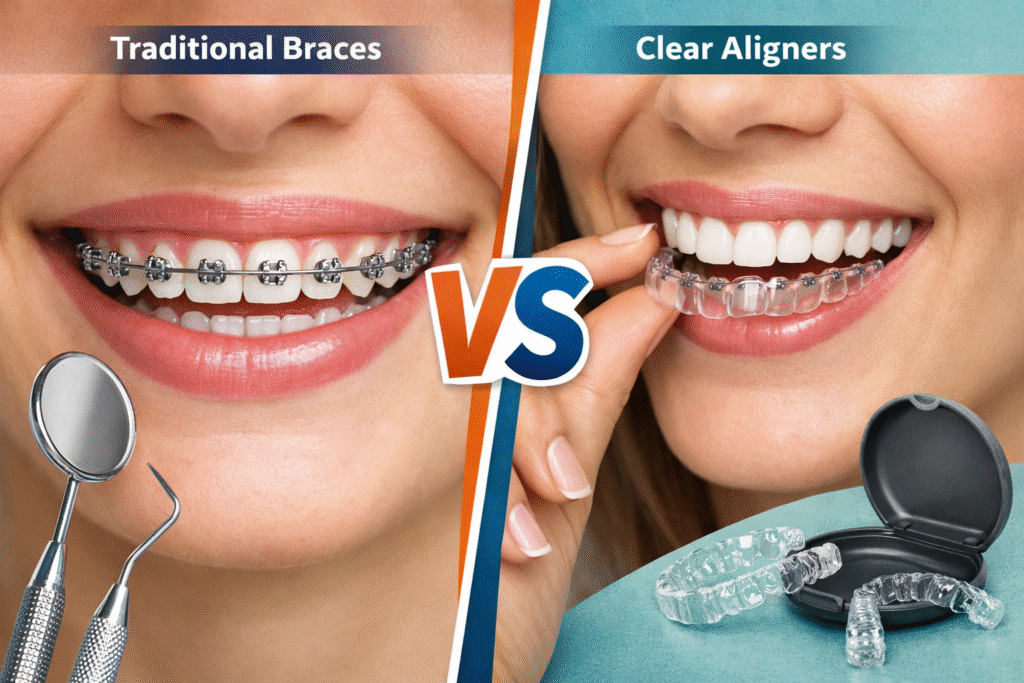 Braces vs aligners cost in Vijayawada