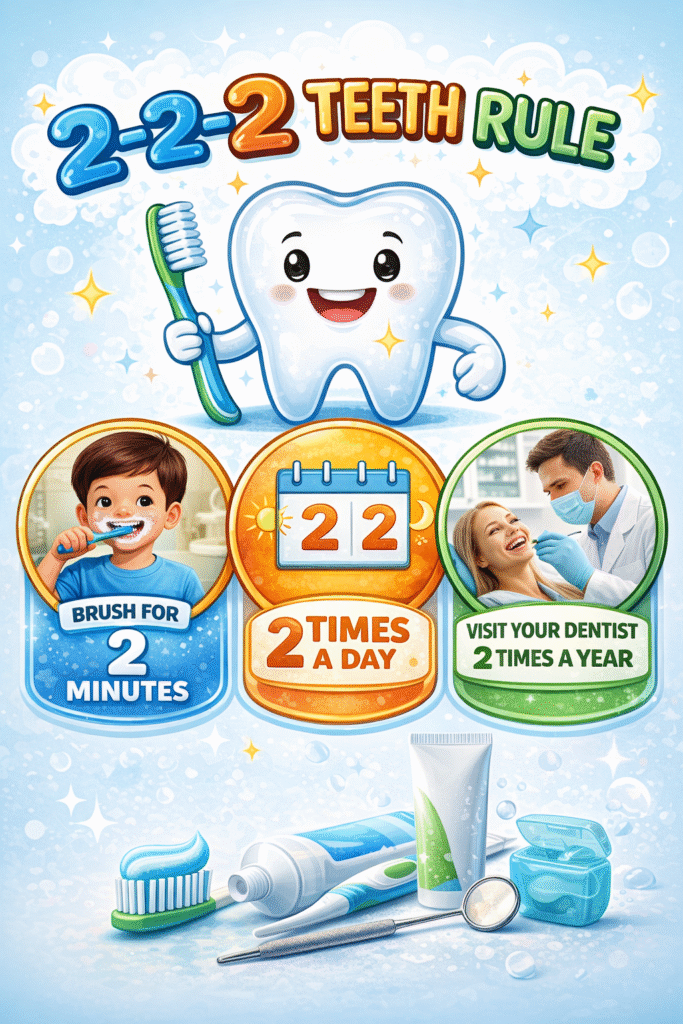 The 2-2-2 teeth rule : simple Guide to a Healthy Smile