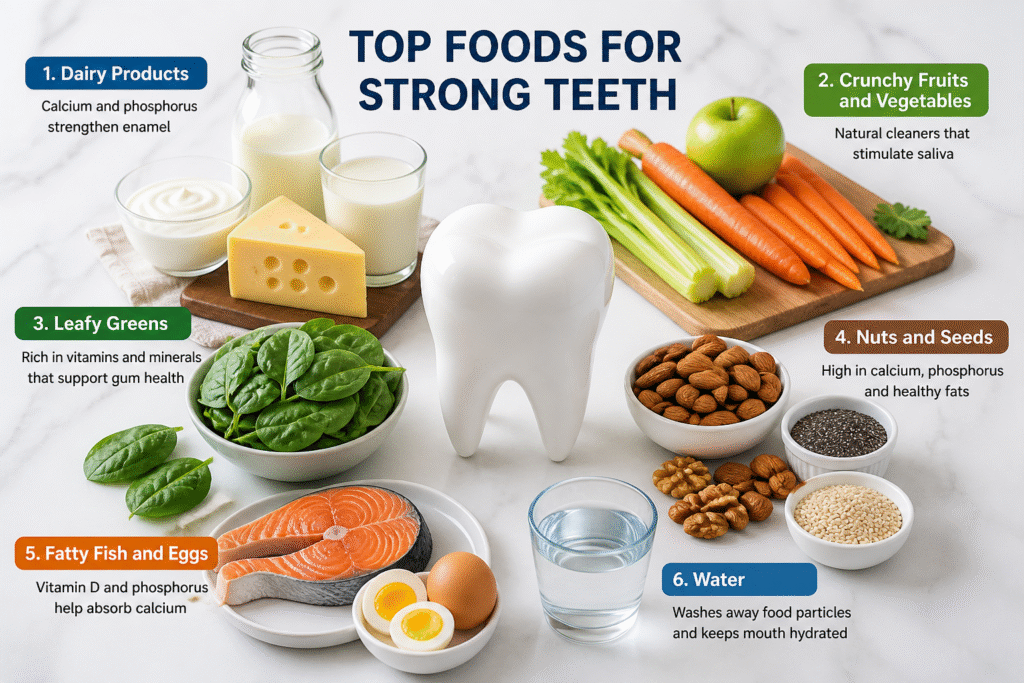 best foods for strong teeth and teeth     