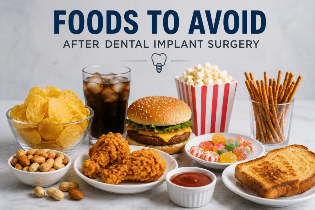 Foods to avoid after dental implant surgery