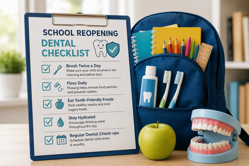School Reopening Dental Checklist: Make Sure Your Child’s Smile Is Ready for the New School Year