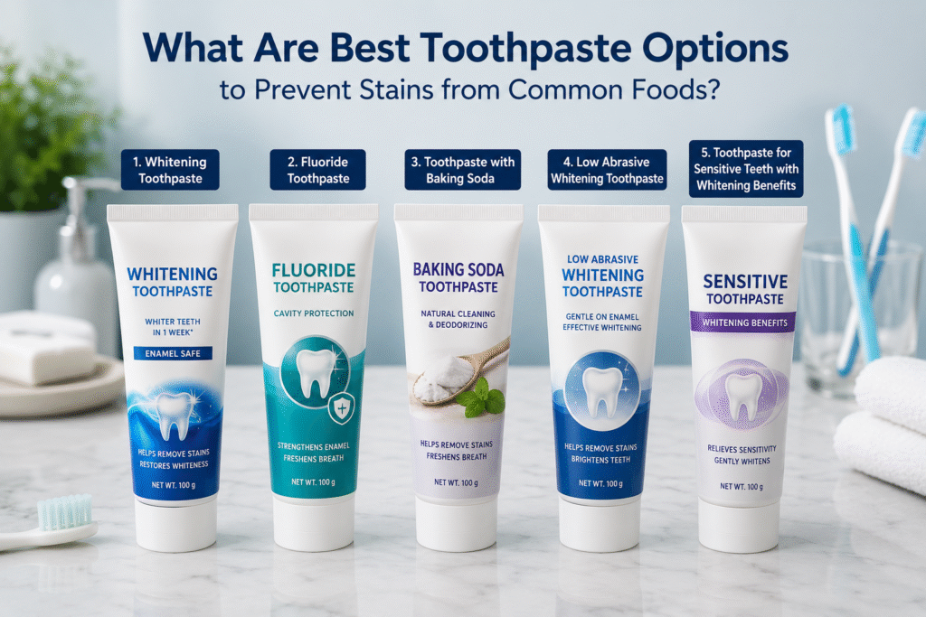 Which products can help remove stains caused by certain foods?